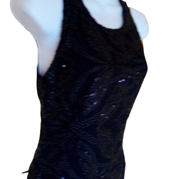 LE CHATEAU Black Beaded Pencil Dress Size XS NEW NWT - Picture 2 of 4